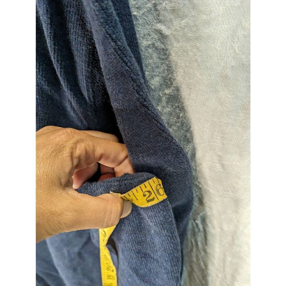 Polo by Ralph Lauren Quarter Zip 100% Cotton Pullover Sweater Navy L Large Mens - Picture 6 of 7